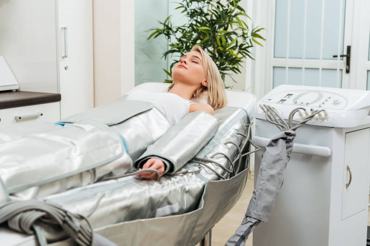 Pressoterapia in un centro estetico